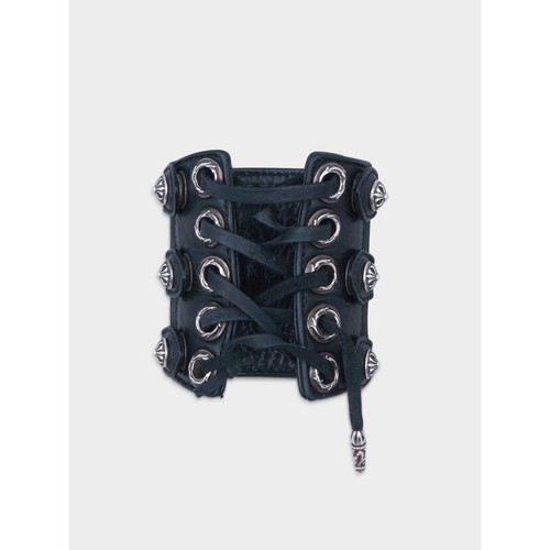 CHROME HEARTS Bracciale in pelle con pizzo