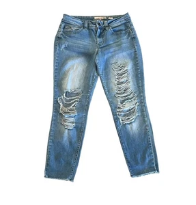 YMI Dream Jeans Dream Fit Raw Hem Destruction Ankle Jeans Junior Größe 7 - Bild 1 von 5