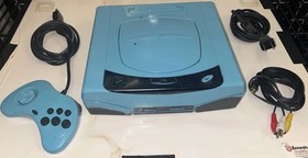 Blue sega saturn Console USA With 1 Controller+ Virtual Cop (Disc Only) Game