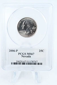 2006-P PCGS MS67 Nevada State Quarter Business Strike 25C - Picture 1 of 2