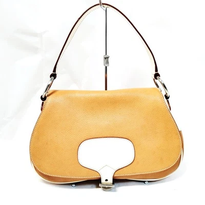 NO TARIFF Prada Shoulder Bag Brown Leather 4492328 - Image 1 of 4