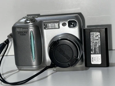 Nikon Digital Camera Coolpix 4300 4.0MP Silver Tested Zoom Nikkor Photo Cam Read - Image 1 of 4