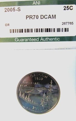 2005-S 25c Clad Oregon Quarter PR 70 DCAM - Image 1 of 2