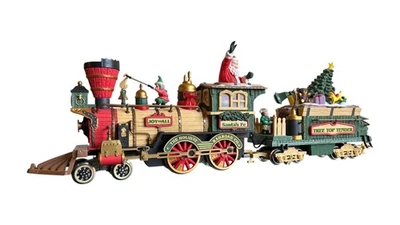 1995 New Bright Holiday Express 380 Santa’s Fe Locomotive & Tender 2-Wire Set - Image 1 of 4