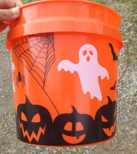 Home Depot Halloween Eimer 2 Gal Trick or Treat Viral TikTok Orange THD - Bild 1 von 2