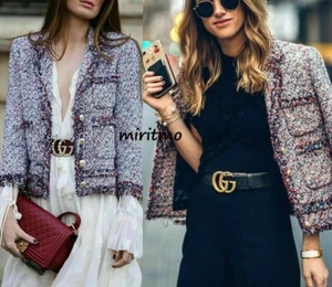 ZARA BLAZER TWEED FRAYED MULTICOLOR BOUCLE GOLD BUTTONS COAT SIZE EXTRA SMALL - Picture 1 of 11