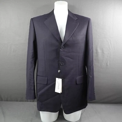 Lanificio F illi Cerruti Mens Blazer Suit Jacket 48R Blue Wool Double Vent NEW - Image 1 of 4