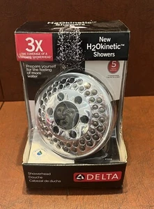 Delta H2Okinetic 3X Coverage 5-Setting Shower Head (Chrome Finish) - Picture 1 of 4