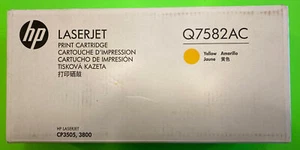 Hewlett Packard Laserjet Print Cartridge for CP3505, 3800 Q7582AC Yellow-NOS - Picture 1 of 1