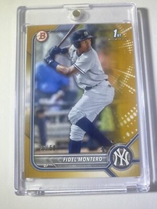 2022 Bowman Prospects Gold Border /50 Fidel Montero #BP-74 New York Yankees