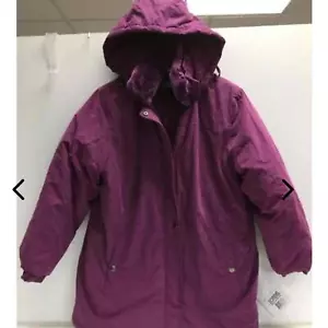 TOTES NWT WOMENS PURPLE LARGE PUFFER WINTER JACKET COAT. Size LARGE . - Picture 1 of 9
