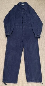 Vintage 1980er Jahre Schwarz Sulzbach Herren blau JUMPSUIT Deutschland Retro Mode Disco - Bild 1 von 8