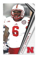 Nebraska Cornhuskers Pocket Schedule 2014 Corey Cooper Football Card Huskers NU