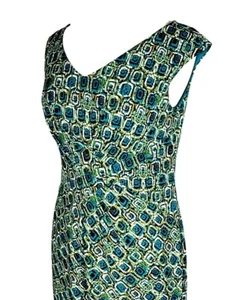 JONES STUDIO Blue Stretchy small cap sleeve Career dress size 8 - Picture 1 of 8