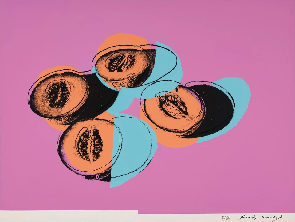 ANDY WARHOL Surrealism Poster or Rolled Canvas Print "Still Life Space Fruits" A - Image 1 of 1