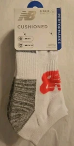 New Balance Performance Cushion Low Cut Socks 6 Pack MEDIUM - Picture 1 of 5