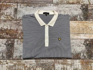 Lyle & Scott Men's Grey Striped Polo Shirts Size XL - Picture 1 of 6