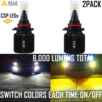 Alla 9006 LED Switchback,Fog Light Bulb|Headlight White YELLOW Bi-Color Changing - Image 1 of 4
