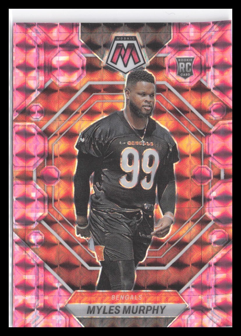 2023 Mosaic Football #351 Myles Murphy PINK CAMO PRIZM RC - Bengals