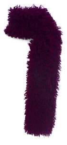 STEVIE MAC Women's Cabernet Faux Curly Mongolian Lamb Scarf #719 Sz O/S NEW - Picture 1 of 1
