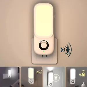 LED Steckdosen Nachtlicht Warmweiß Taschenlampe Weiß Wandleuchte Multifunktion - Bild 1 von 12