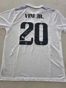 Vinicius JR Authentic Becket COA Signed Real Madrid jersey XL Soccer Brazil Vini - Picture 1 of 11