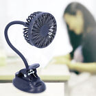 Bendable Small Fan Dark Blue USB Adjustable Angle Clip Fan For Home Dormitry SLS