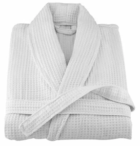 NEW White Waffle Weave Hotel Dressing Gown | | Bnb Supplies - Picture 1 of 3