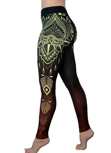NEW Comfy Yoga Pants -Lotus Heart Yoga Leggings - Printed Women's Yoga Pants - Picture 1 of 4