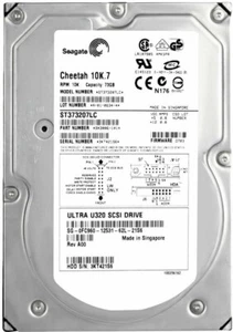 Hard Dell 0FC960 FC960 73GB 10000U/Min SCSI ULTRA-320 ST373207LC 3.5 " Inch - Picture 1 of 3