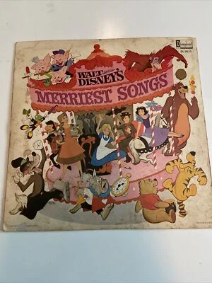 WALT DISNEY'S Merriest Songs~1968~DL-3510 Disneyland Records GULF OIL PROMO~MONO - Image 1 of 4