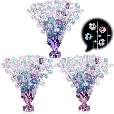 3 Pcs Disco Table Decorations Music Fans Foil Spray Centerpieces Singer Disco... - Image 1 of 4