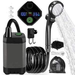 Battery Powered Camping Shower with LED Display for Outdoor Adventures - Bild 1 von 14
