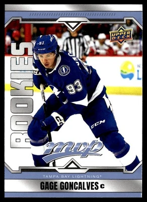 2024-25 Upper Deck MVP Base Gage Goncalves RC Tampa Bay Lightning #235 - Image 1 of 2