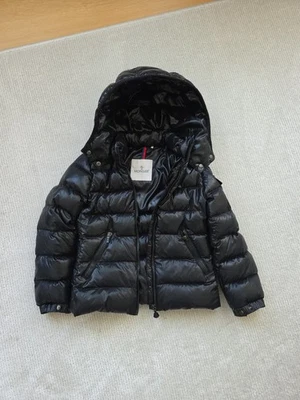 Moncler Boys Down Jacket W Hood, size 8. Black - Image 1 of 4