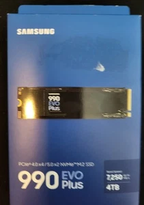 BNIB Samsung 990 EVO PLUS 4TB PCIe 5.0 x2 M.2 Internal SSD MZ-V9S4T0B/AM - Photo 1/4
