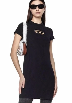 Vestido Diesel Desmoines con placa de logotipo de metal para mujer talla S nuevo con etiquetas negro Foto 1 de 3