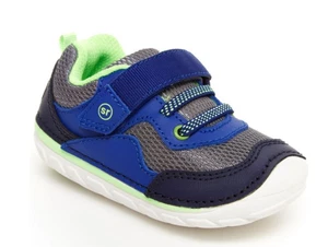Stride Rite Kleinkind Sneaker Gr. 4,5 W kleine Jungen grau blau limette Griffverschluss - Bild 1 von 8