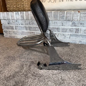 Harley Softail Backrest Detachables Sideplates Luggage Rack Pad Measurement Pics - Picture 1 of 5