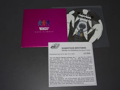ROBERTSON BROTHERS - WINTER IN AMERICA / 3 TRACK MAXI-CD 1993 & PROMO-SHEET - Bild 1 von 2