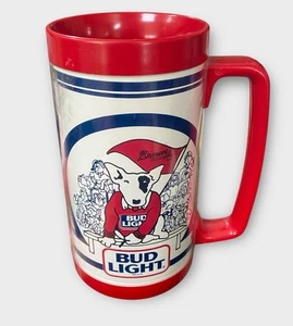 Vtg 1987 Spuds McKenzie Bud Light Atlanta Braves Baseball Insulated Mug Cup - Picture 1 of 5