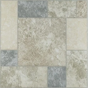 Tivoli Marble Blocks 12x12 Self Adhesive Vinyl Floor Tile - 45 Tiles/45 sq. ft. - Picture 1 of 2