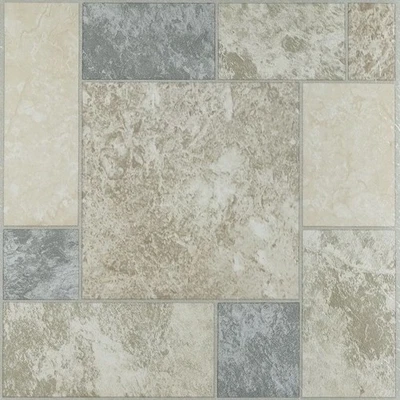 Tivoli Marble Blocks 12x12 Self Adhesive Vinyl Floor Tile - 45 Tiles/45 sq. ft. - Image 1 of 2