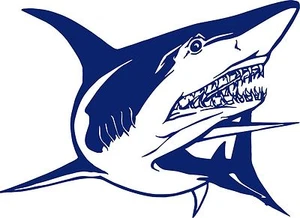 Shark Attack Ocean Fishing Water Boat Car Window Laptop Vinyl Decal Sticker - Picture 1 of 2