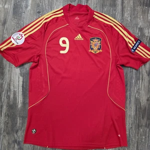 Maglia Calcio Adidas Spagna Home 2008 Fernando Torres Uomo XL Mondiali Germania - Foto 1 di 10