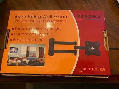 VideoSecu Articulating Wall Mount For Flat Panel TVs and Monitors  (ML12B) New - Image 1 of 4