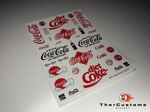 Water-Slide Decals clear 1/64 scale - Coca-Cola #1 for Hot Wheels, Matchbox