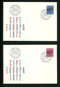 Postal History Switzerland FDC #544-545 SET OF 2 Europa radio waves 1972 - Picture 1 of 2