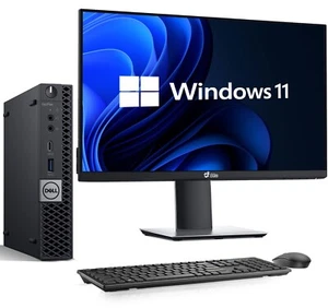 Dell OptiPlex Mini PC Core i5-6th 16GB RAM 512GB NVMe SSD 24in LED Windows 11 - Picture 1 of 7