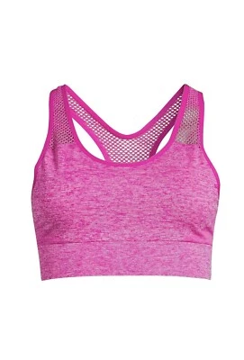 AVIA Womens Seamless Sports Bra Size 22 Minimum Support Pads Pink White  New - Image 1 of 4